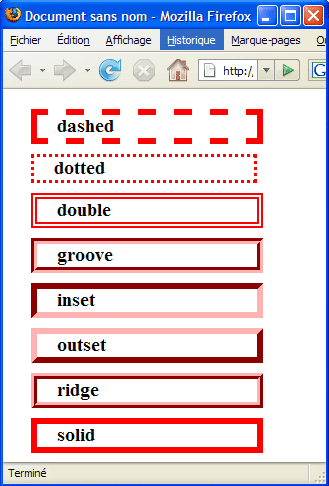 la propeiété CSS border-style