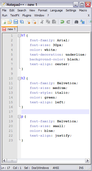 attacher une feuille de style CSS externe avec la balise link : code CSS