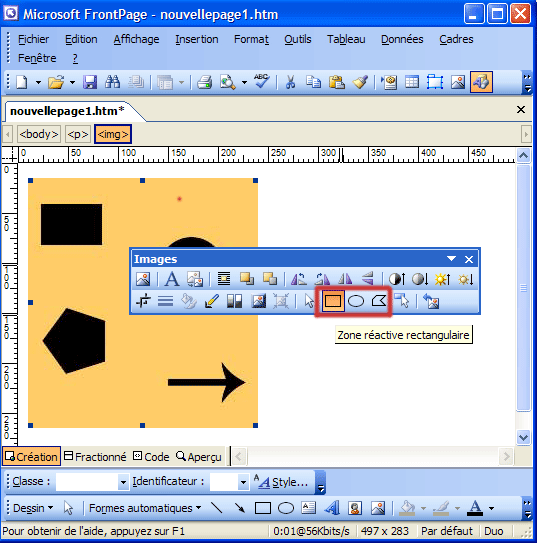 créer des images mapées avec FrontPage