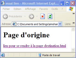 liens (links) hypertextes en html